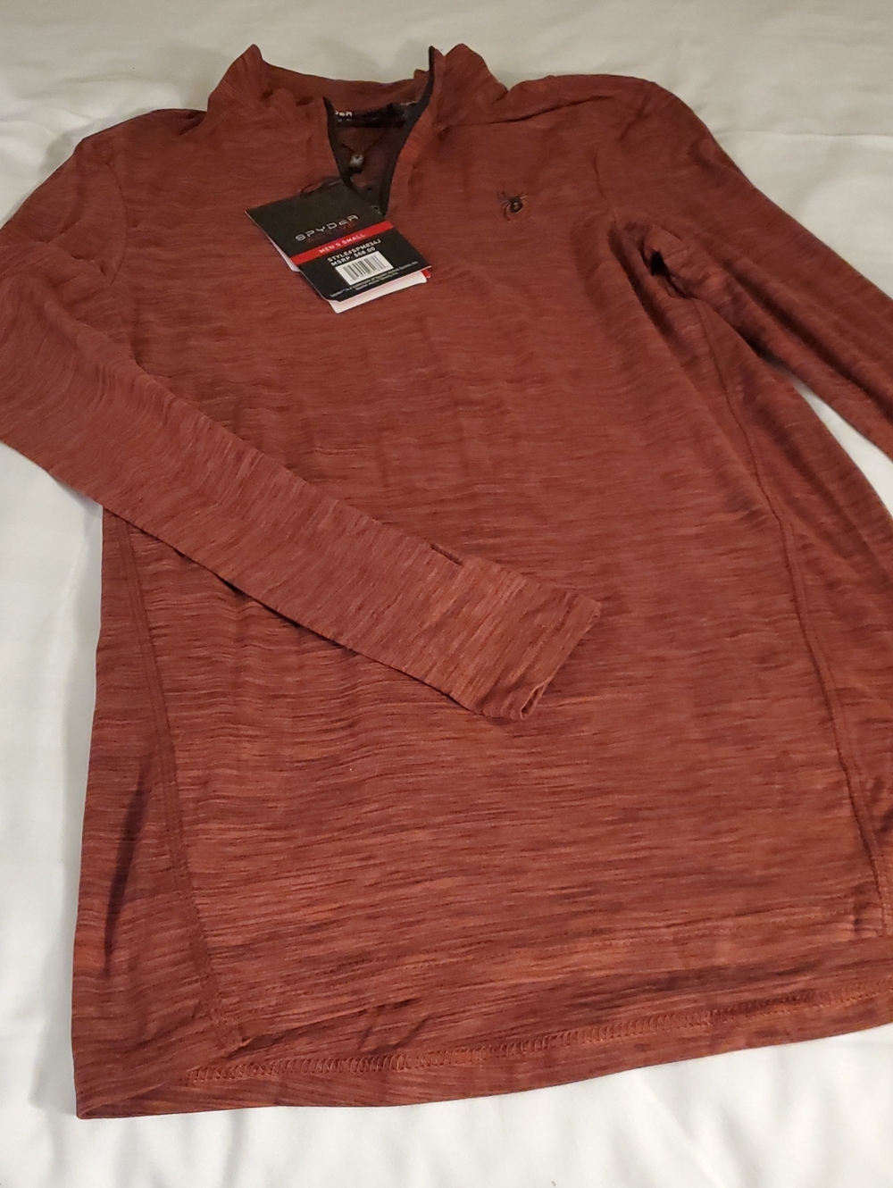 Spyder Men's Long Sleeve Quarter-Zip Pullover Maroon